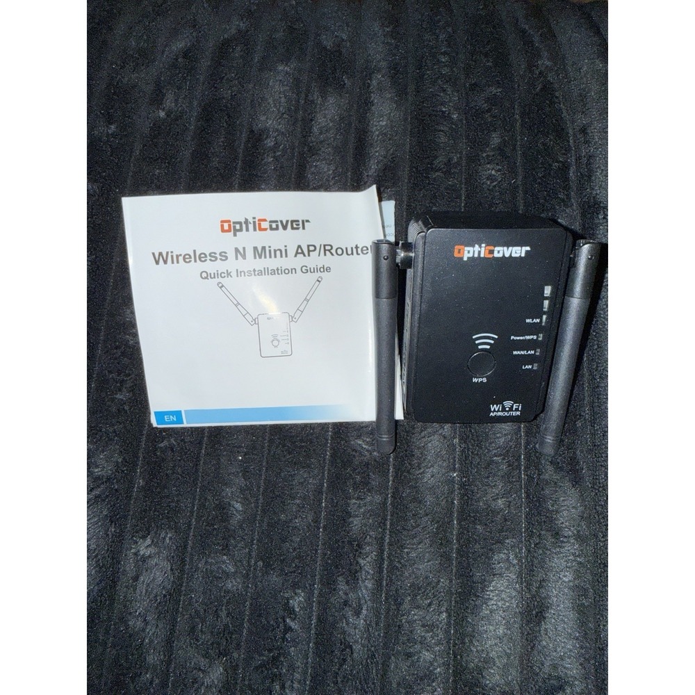 OPTICOVER WIRELESS-N Mini AP ROUTER, Instruct Double Your Wi-Fi Repeater Booster